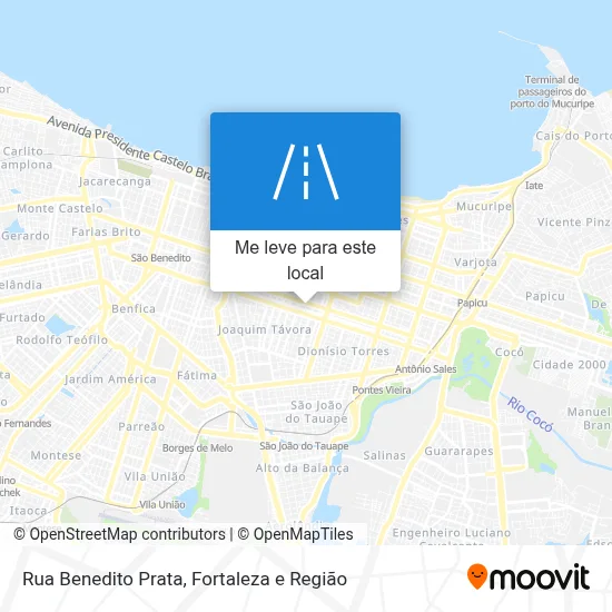 Rua Benedito Prata mapa