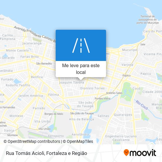 Rua Tomás Acioli mapa