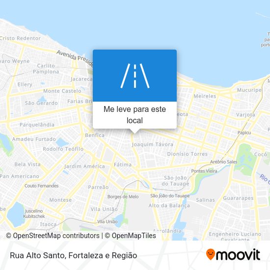 Rua Alto Santo mapa
