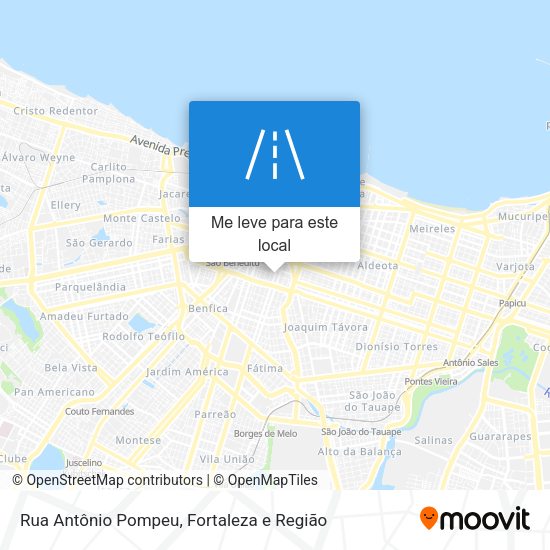 Rua Antônio Pompeu mapa