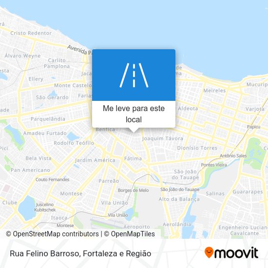 Rua Felino Barroso mapa