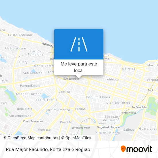 Rua Major Facundo mapa