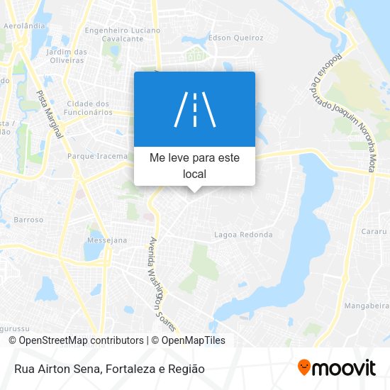 Rua Airton Sena mapa