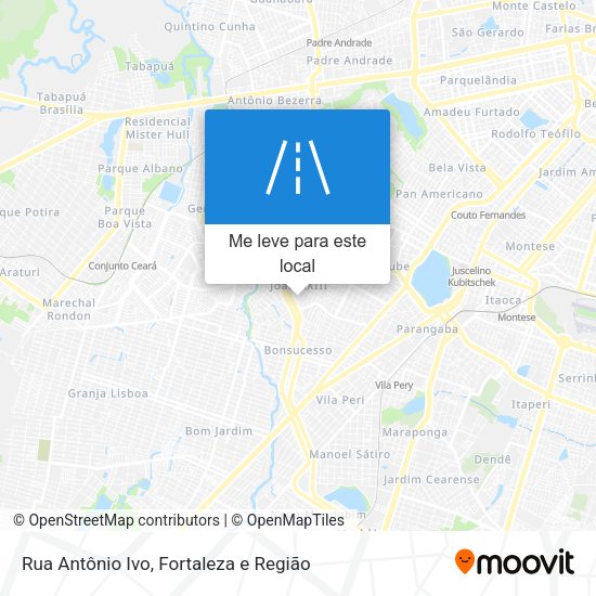 Rua Antônio Ivo mapa