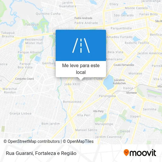 Rua Guarani mapa