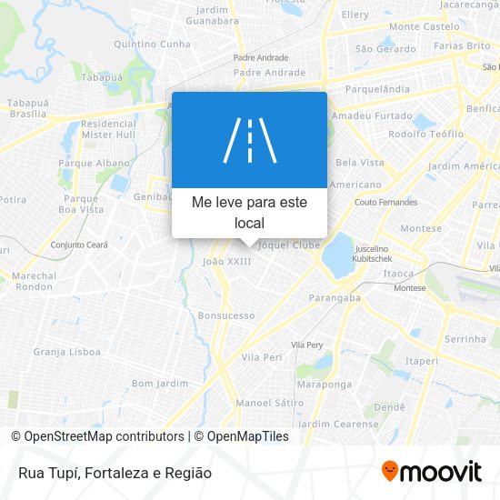 Rua Tupí mapa