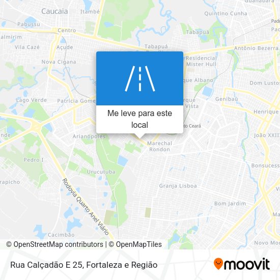 Rua Calçadão E 25 mapa