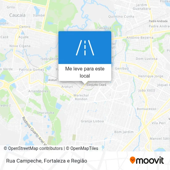 Rua Campeche mapa