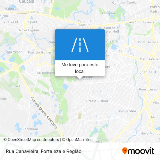 Rua Canavieira mapa