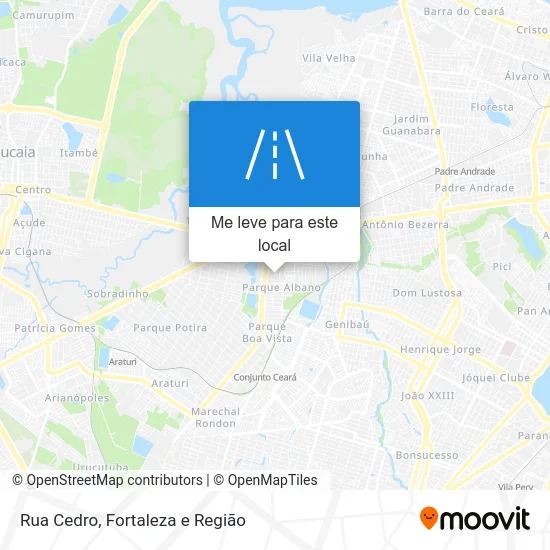 Rua Cedro mapa