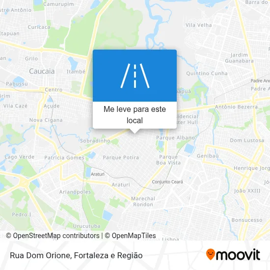 Rua Dom Orione mapa