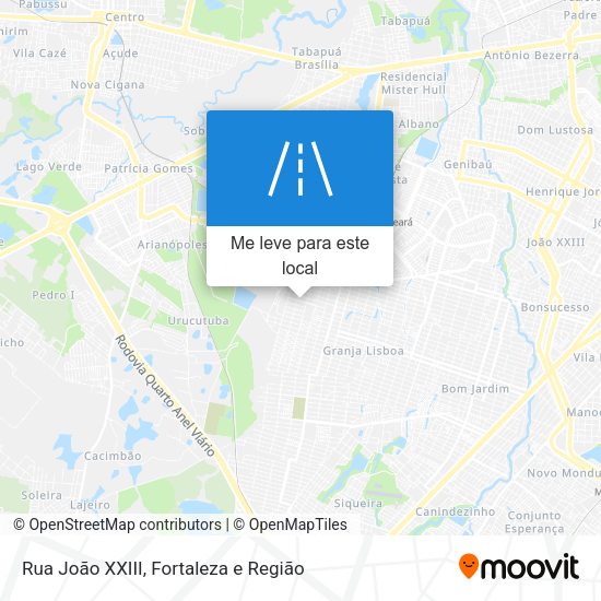 Rua João XXIII mapa