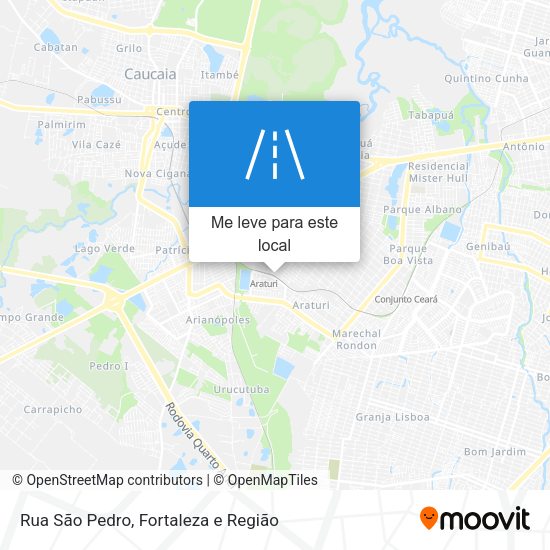 Rua São Pedro mapa