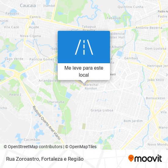 Rua Zoroastro mapa