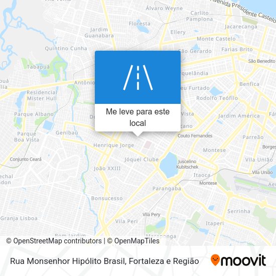 Rua Monsenhor Hipólito Brasil mapa
