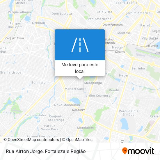 Rua Aírton Jorge mapa