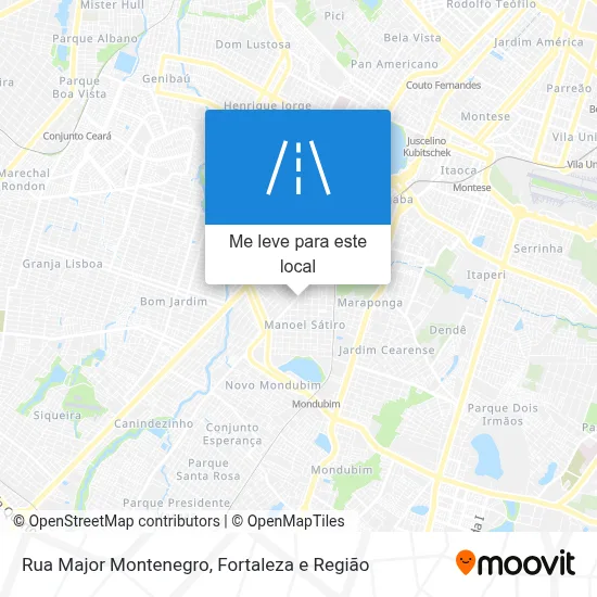 Rua Major Montenegro mapa