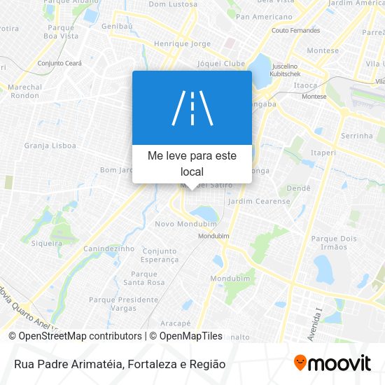 Rua Padre Arimatéia mapa