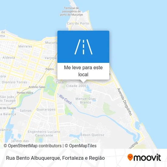 Rua Bento Albuquerque mapa