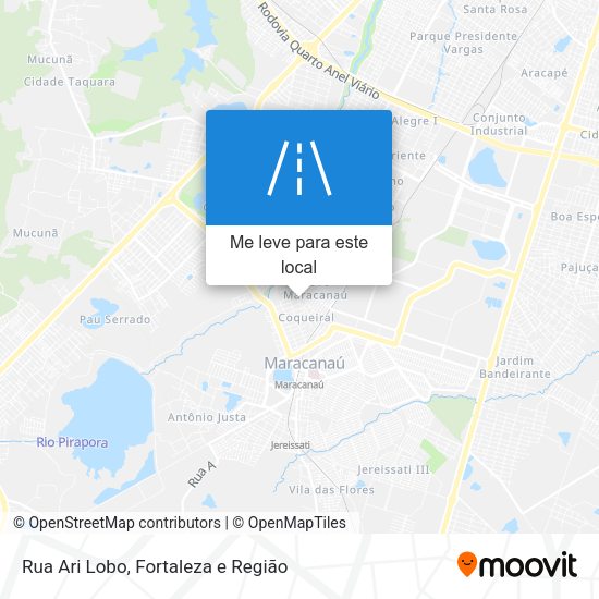Rua Ari Lobo mapa