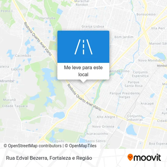 Rua Edval Bezerra mapa