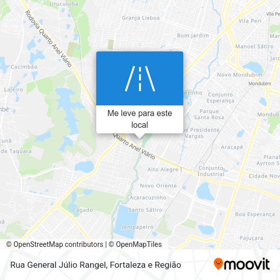 Rua General Júlio Rangel mapa