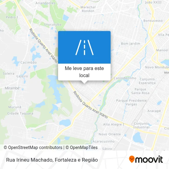 Rua Irineu Machado mapa
