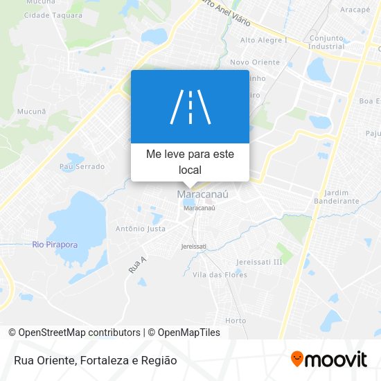 Rua Oriente mapa