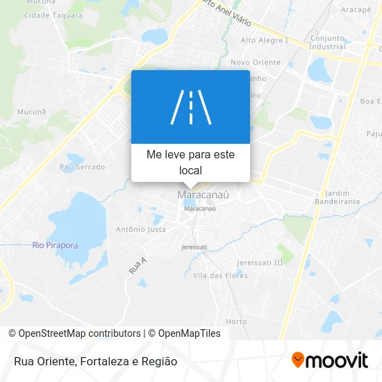 Rua Oriente mapa