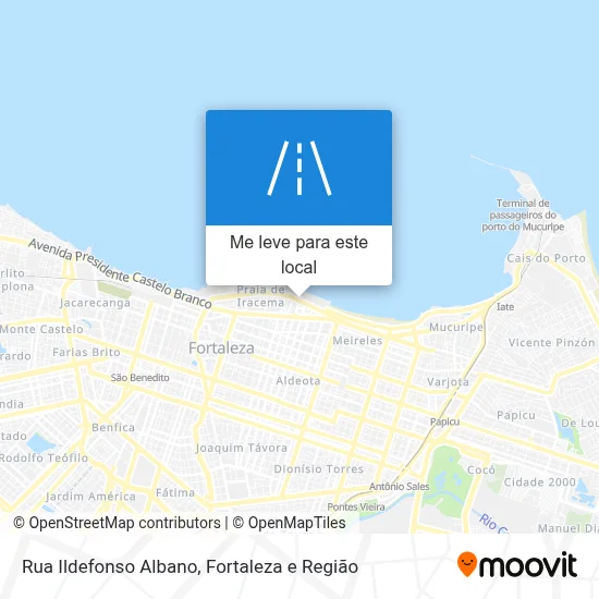 Rua Ildefonso Albano mapa