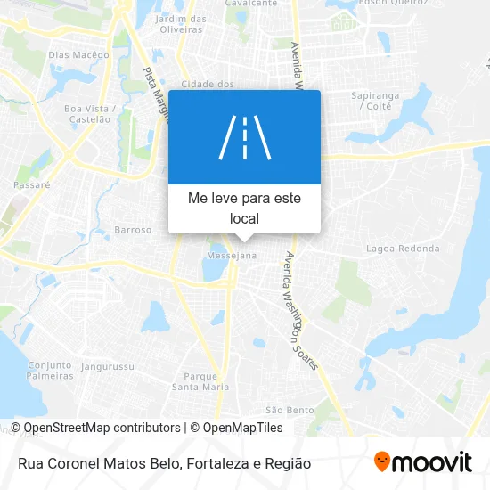 Rua Coronel Matos Belo mapa