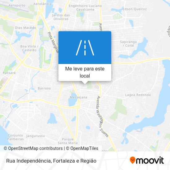 Rua Independência mapa