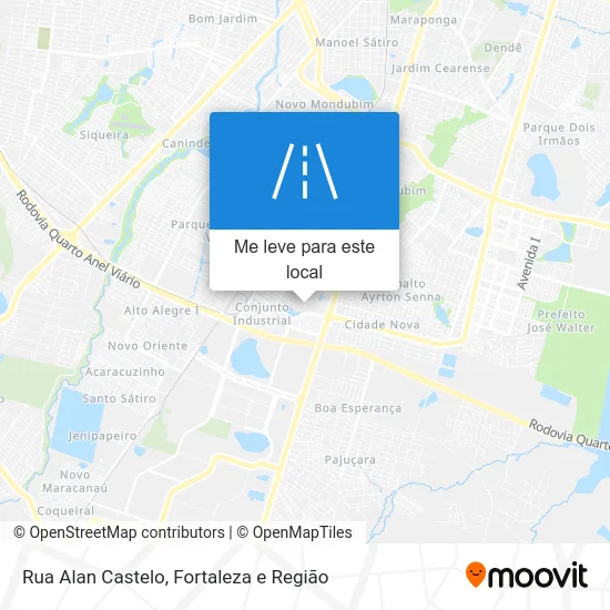 Rua Alan Castelo mapa