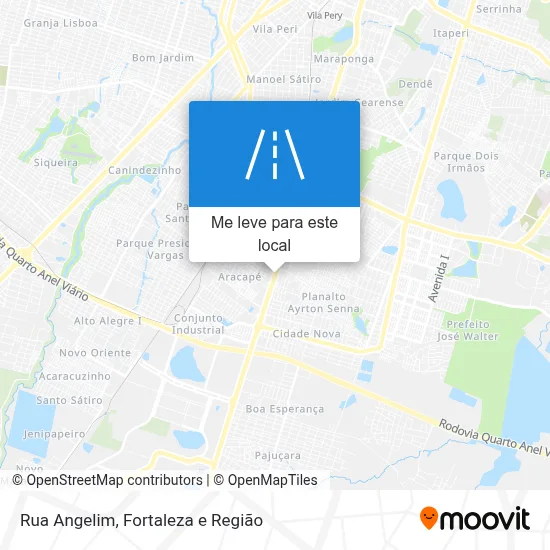 Rua Angelim mapa