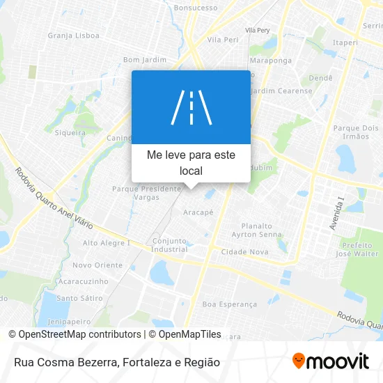Rua Cosma Bezerra mapa