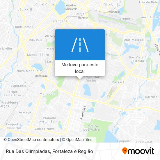 Rua Das Olímpiadas mapa