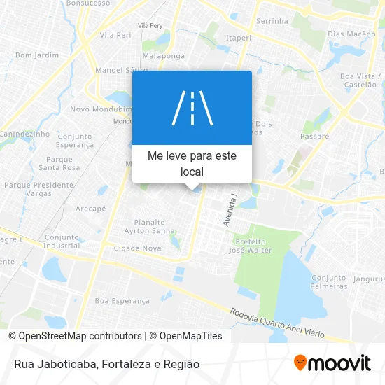 Rua Jaboticaba mapa