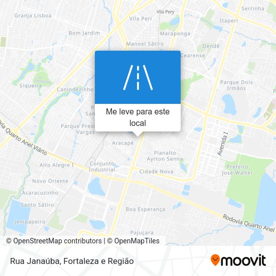 Rua Janaúba mapa