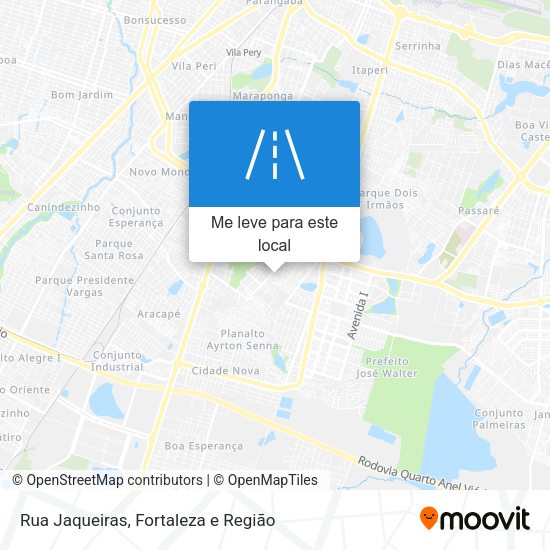 Rua Jaqueiras mapa