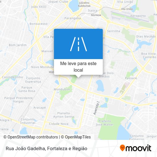 Rua João Gadelha mapa