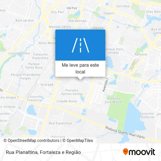 Rua Planaltina mapa