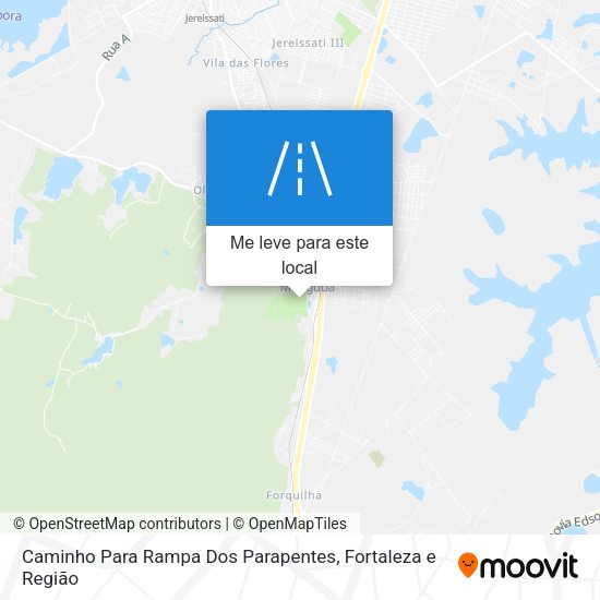 Caminho Para Rampa Dos Parapentes mapa