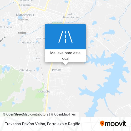 Travessa Pavína Velha mapa