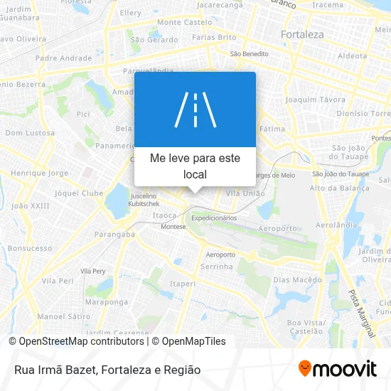 Rua Irmã Bazet mapa