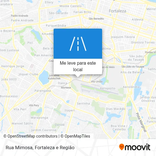 Rua Mimosa mapa