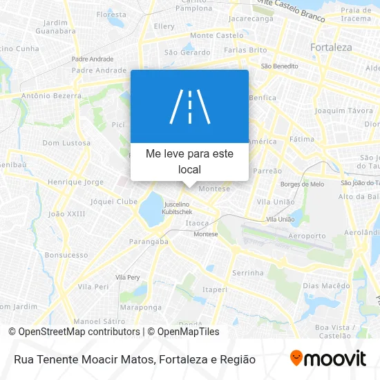 Rua Tenente Moacir Matos mapa
