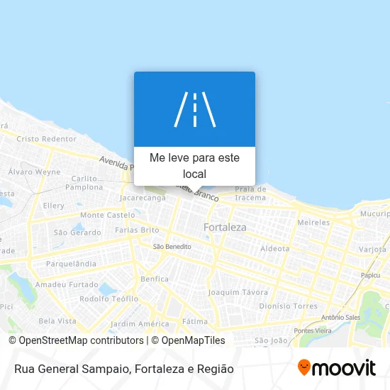 Rua General Sampaio mapa