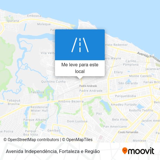 Avenida Independência mapa