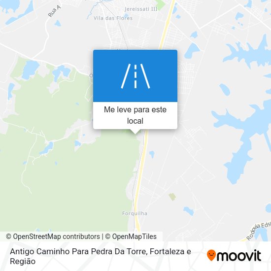 Antigo Caminho Para Pedra Da Torre mapa