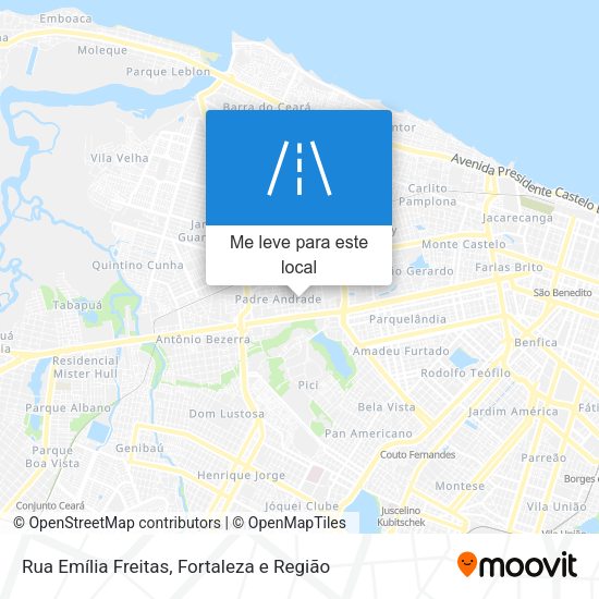 Rua Emília Freitas mapa